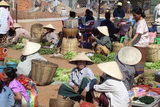 Local markets at Vientiane